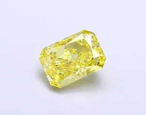 1.08ct RADIANT Fancy Vivid Yellow VVS1 Coloured Lab diamond