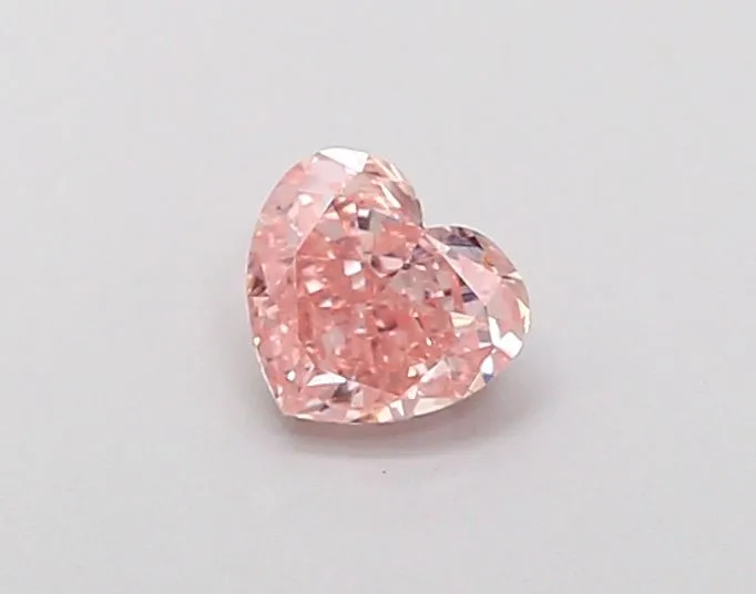 0.39ct HEART Fancy Pink VS1 Coloured Lab diamond