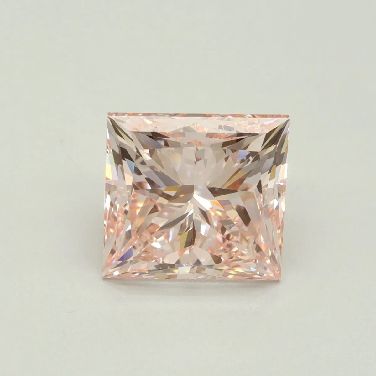 4.02ct PRINCESS Fancy Intense Pink VVS2 Coloured Lab diamond