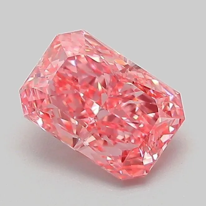 1.03ct RADIANT Fancy Vivid Pink VS2 Coloured Lab diamond