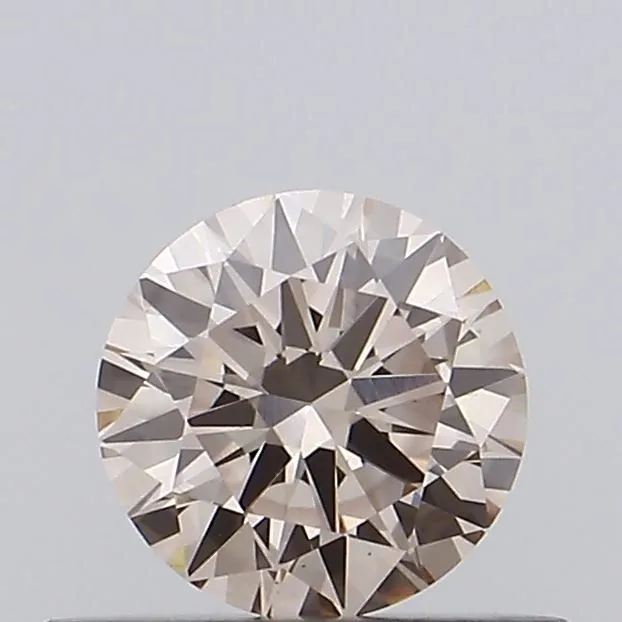 0.44ct ROUND Fancy Brownish Pink VS1 Coloured Lab diamond