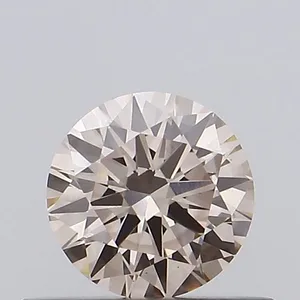 0.44ct ROUND Fancy Brownish Pink VS1 Coloured Lab diamond