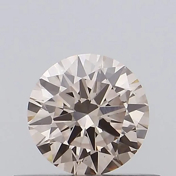 0.44ct ROUND Fancy Brownish Pink VS1 Coloured Lab diamond