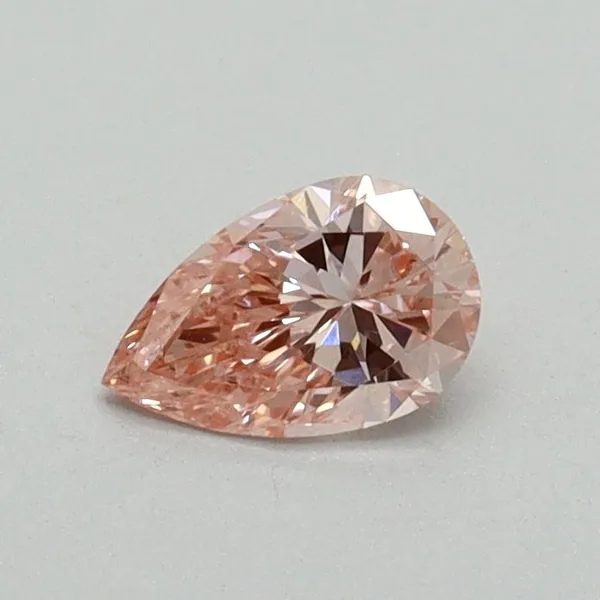 0.34ct PEAR Fancy Vivid Pink VS2 Coloured Lab diamond