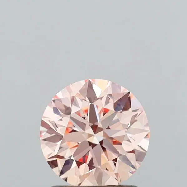 0.94ct ROUND Fancy Intense Pink VS1 Coloured Lab diamond