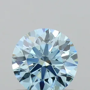 0.55ct ROUND Fancy Vivid Blue VS1 Coloured Lab diamond