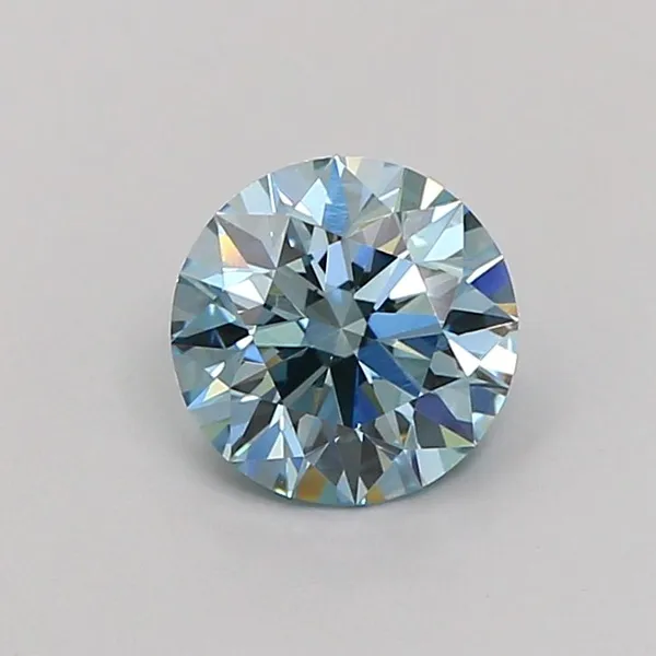 1.1ct ROUND Fancy Vivid Blue VVS2 Coloured Lab diamond