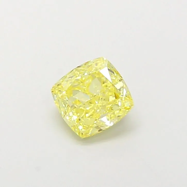 1.02ct CUSHION Fancy Intense Yellow VS1 Coloured Lab diamond