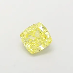 1.02ct CUSHION Fancy Intense Yellow VS1 Coloured Lab diamond