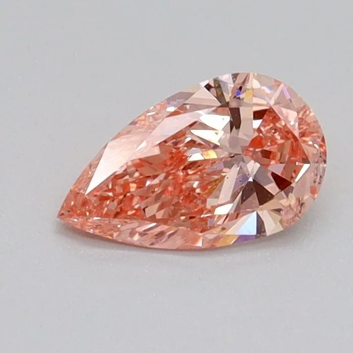 0.51ct PEAR Fancy Intense Pink SI2 Coloured Lab diamond