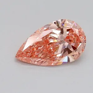 0.51ct PEAR Fancy Intense Pink SI2 Coloured Lab diamond