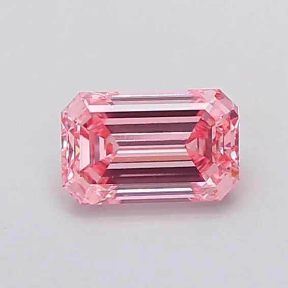 1.26ct EMERALD Fancy Vivid Pink VVS2 Coloured Lab diamond