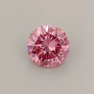0.32ct ROUND Fancy Vivid Pink VS1 Coloured Lab diamond
