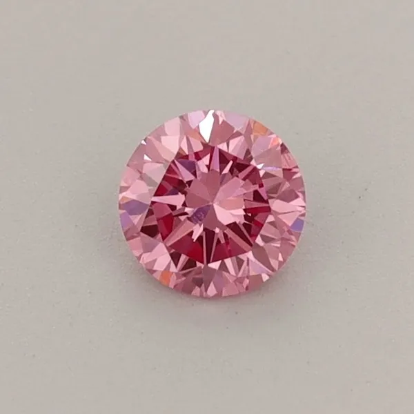 0.32ct ROUND Fancy Vivid Pink VS1 Coloured Lab diamond