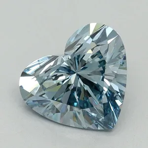 1.02ct HEART Fancy Vivid Blue VS2 Coloured Lab diamond