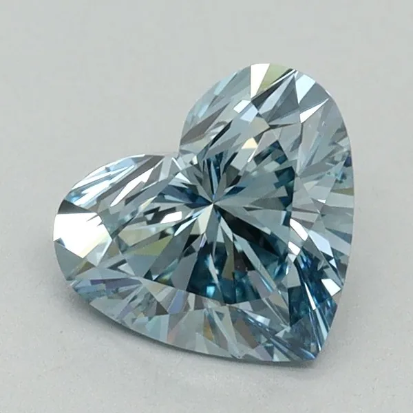 1.02ct HEART Fancy Vivid Blue VS2 Coloured Lab diamond