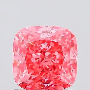 1.1ct CUSHION Fancy Vivid Pink VS1 Coloured Lab diamond