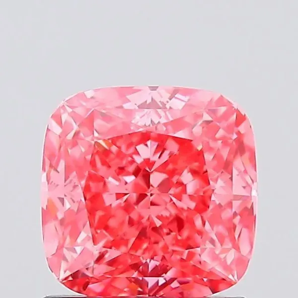 1.1ct CUSHION Fancy Vivid Pink VS1 Coloured Lab diamond