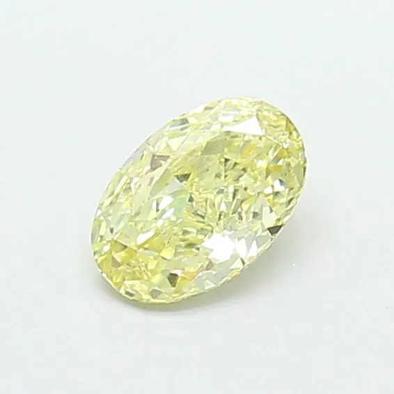 0.56ct OVAL Fancy Light Yellow VS2 Coloured Lab diamond