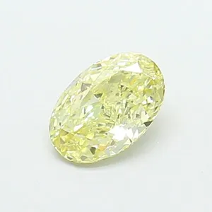 0.56ct OVAL Fancy Light Yellow VS2 Coloured Lab diamond