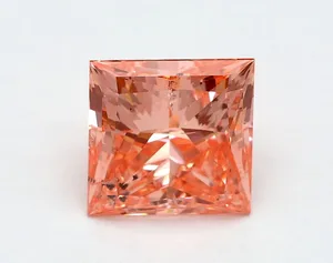 2.01ct PRINCESS Fancy Vivid Pink SI2 Coloured Lab diamond