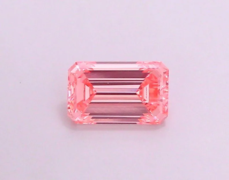 1.02ct EMERALD Fancy Vivid Pink VS1 Coloured Lab diamond