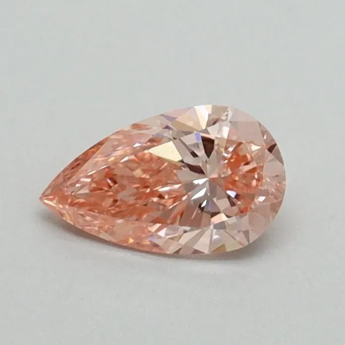 0.40ct PEAR Fancy Vivid Pink VVS2 Coloured Lab diamond