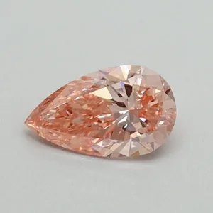 0.4ct PEAR Fancy Vivid Pink VVS2 Coloured Lab diamond