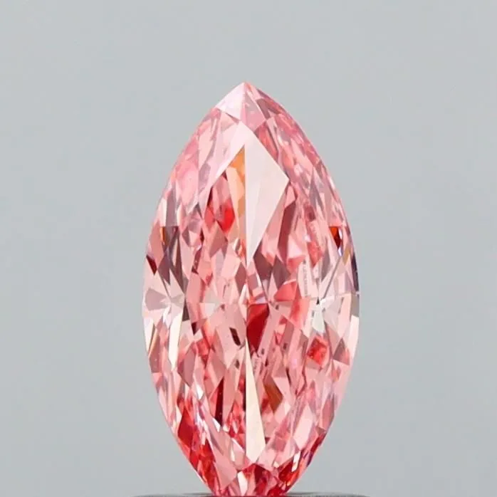 1.00ct MARQUISE Fancy Vivid Pink VS1 Coloured Lab diamond