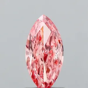1ct MARQUISE Fancy Vivid Pink VS1 Coloured Lab diamond