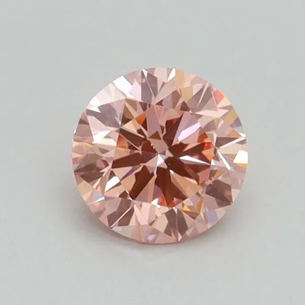 0.6ct ROUND Fancy Intense Pink VS2 Coloured Lab diamond