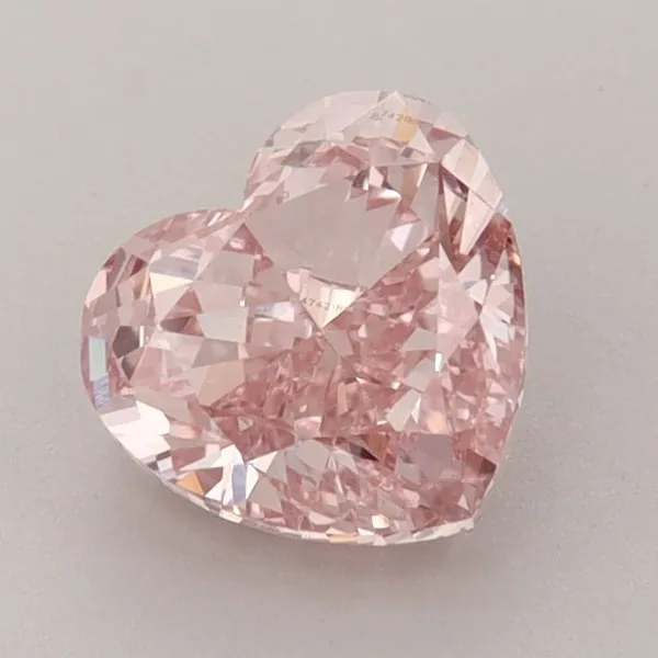 1.52ct HEART Fancy Intense Brownish Pink VVS2 Coloured Lab diamond