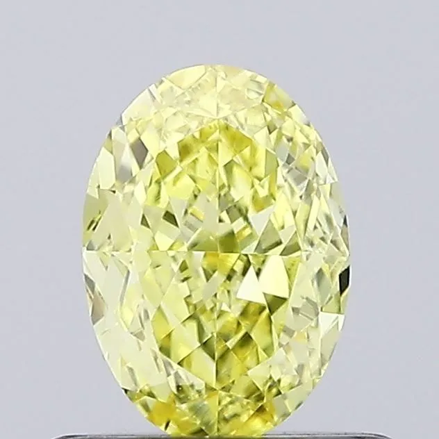 0.53ct OVAL Fancy Vivid Yellow VVS2 Coloured Lab diamond