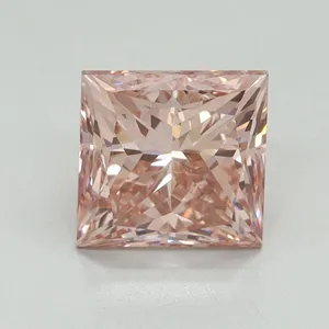 2.1ct PRINCESS Fancy Vivid Pink VS2 Coloured Lab diamond