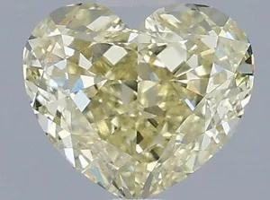 1.04ct HEART Fancy Light Yellow VVS2 Coloured Lab diamond