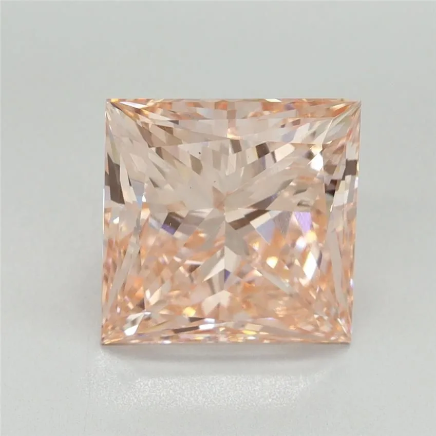 4.10ct PRINCESS Fancy Intense Pink VS2 Coloured Lab diamond