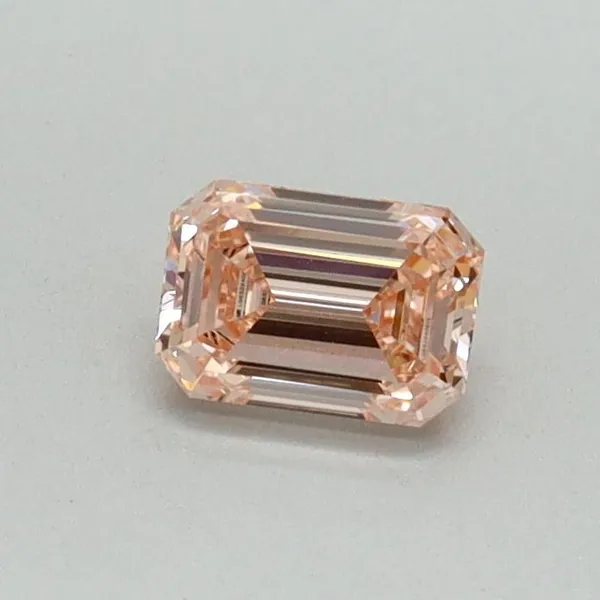 0.37ct EMERALD Fancy Intense Pink VS1 Coloured Lab diamond