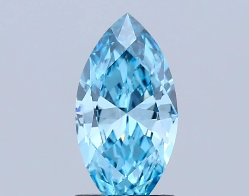 1.50ct MARQUISE Fancy Vivid Blue VS1 Coloured Lab diamond