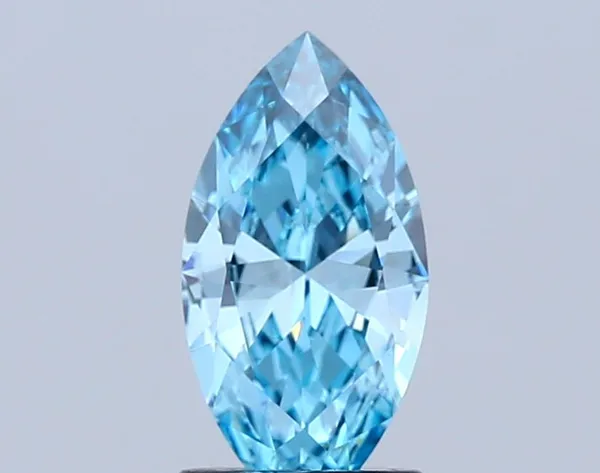 1.5ct MARQUISE Fancy Vivid Blue VS1 Coloured Lab diamond