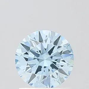 1.1ct ROUND Fancy Vivid Blue VS2 Coloured Lab diamond