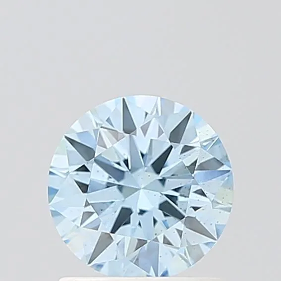 1.1ct ROUND Fancy Vivid Blue VS2 Coloured Lab diamond