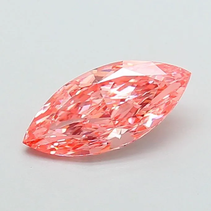 1.60ct MARQUISE Fancy Vivid Pink VS2 Coloured Lab diamond