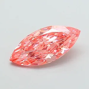 1.6ct MARQUISE Fancy Vivid Pink VS2 Coloured Lab diamond