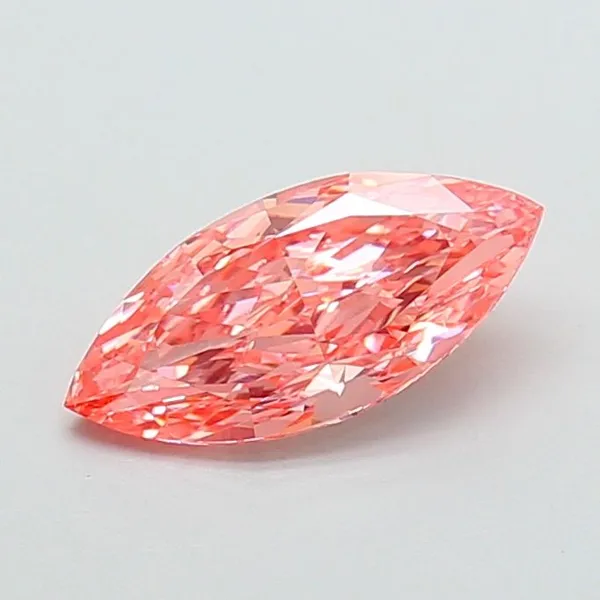 1.6ct MARQUISE Fancy Vivid Pink VS2 Coloured Lab diamond