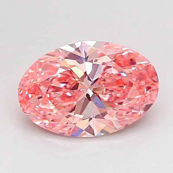 1.01ct OVAL Fancy Vivid Pink VS2 Coloured Lab diamond