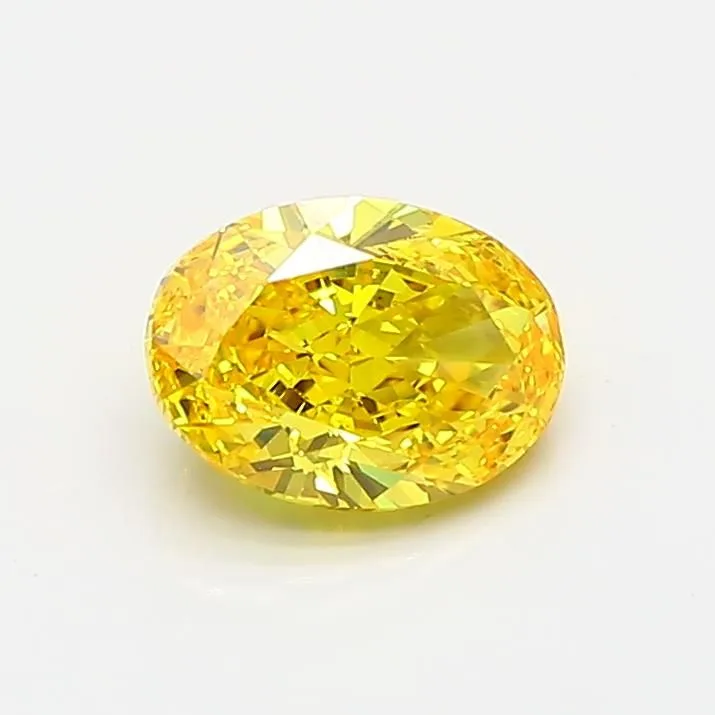 1.01ct OVAL Fancy Vivid Yellow VVS1 Coloured Lab diamond
