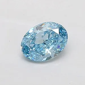 1.02ct OVAL Fancy Vivid Blue VVS2 Coloured Lab diamond