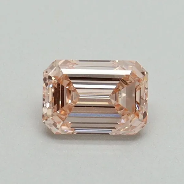 0.51ct EMERALD Fancy Intense Pink VS1 Coloured Lab diamond
