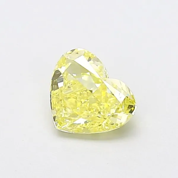 1.28ct HEART Fancy Intense Yellow VVS2 Coloured Lab diamond