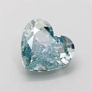 1.2ct HEART Fancy Intense Green Blue VS1 Coloured Lab diamond